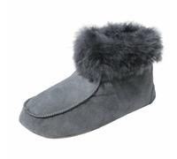 Piel de Cordero Zapatillas Ibiza Gris Hombres y Mujeres Bettschuhe Cálido Cómodo