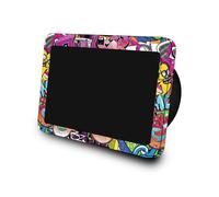 Piel de fibra de carbono compatible con Amazon Echo Show 8 (3ra Gen 2023) - Graffiti funky - Cubierta de calcomana protectora de vinilo 3M Premium -