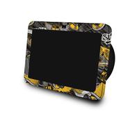Piel de fibra de carbono compatible con Amazon Echo Show 8 (3ra Gen 2023) - Hip Hop amarillo - Cubierta de calcomana protectora de vinilo 3M Premium
