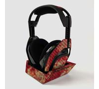 Piel de fibra de carbono Mayyskins para Astro Gaming A50 Auriculares inalmbricos + Estacin Base - Mrmol Crimson | Acabado de fibra de carbono con