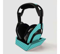 Piel de fibra de carbono Mayyskins para Astro Gaming A50 Auriculares inalmbricos + Estacin base - Turquesa slida | Acabado de fibra de carbono con