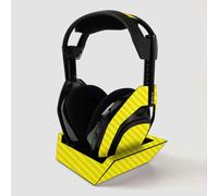 Piel de fibra de carbono Mayyskins para auriculares inalmbricos Astro Gaming A50 + Estacin base - Amarillo slido | Acabado de fibra de carbono con
