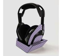 Piel de fibra de carbono Mayyskins para auriculares inalmbricos Astro Gaming A50 + Estacin base - Lavender slido | Acabado de fibra de carbono con
