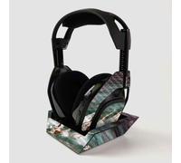 Piel de fibra de carbono Mayyskins para auriculares inalmbricos Astro Gaming A50 + Estacin base - Mrmol de grunge | Acabado de fibra de carbono co