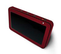Piel de fibra de carbono Mayyyskins para Amazon Echo Show 5 (Gen 1 y Gen 2) - Borgoa | Acabado de fibra de carbono con textura duradera | Fcil de a