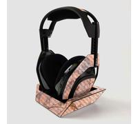 Piel de fibra de carbono Mayyyskins para auriculares inalmbricos Astro Gaming A50 + Estacin Base - Mrmol de Blush | Acabado de fibra de carbono co