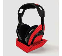 Piel de fibra de carbono Mayyyskins para auriculares inalmbricos Astro Gaming A50 + Estacin base - Red Solid | Acabado de fibra de carbono con text