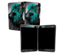 Piel de fibra de carbono Mayyyskins para Microsoft Surface Duo - Under the Moon | Acabado de fibra de carbono con textura duradera protectora | Fcil