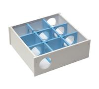 Piel de hámster de madera, laberinto multicámara, juguete de 30,5 x 20,3 cm con construcción robusta, escondite de 9 habitaciones, juguete de juego espacioso para hámster con un diseño