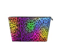 Piel de Jaguar arcoíris, Bolsa de artículos de tocador Bolsa de Maquillaje Bolsa de cosméticos Bolsa de artículos de tocador de Viaje portátil