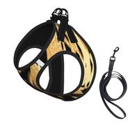 Piel de Leopardo, león y Tigre atigrado,Arnés para Mascotas, arnés Reflectante Ajustable para Perros,L
