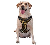 Piel de Leopardo, león y Tigre atigrado,Arnés para Mascotas, arnés Reflectante Ajustable para Perros,XL