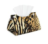 Piel de Leopardo, león y Tigre atigrado, Funda para Caja de pañuelos con Cierre, Reutilizable, Decorativa para baño, Sala de Estar, Dormitorio, Oficina y Coche.