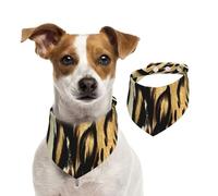 Piel de Leopardo, león y Tigre atigrado,Pañuelos de algodón para Perros, Bufandas Ajustables para Mascotas,S
