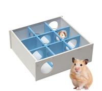 Piel de múltiples cámaras para hámster, piel de laberinto para hámster - Juguetes de juego para hámster con túnel de laberinto de madera de 9 cámaras,Túnel para hámster que explora juguetes, prácticos