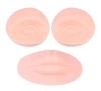 Piel de Práctica 2 Juegos para Labios y Cejas de Silicona, 3d | Color Beige, Uso en Salón y Maquillaje, para Profesionales y Estudiantes de Cosmetología