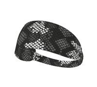 Piel de Serpiente Negra Gris Blanca,Banda Deportiva para el Sudor Unisex, Multiusos, elástica para el Pelo