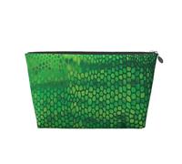 Piel de Serpiente Verde, Bolsa de artículos de tocador Bolsa de Maquillaje Bolsa de cosméticos Bolsa de artículos de tocador de Viaje portátil