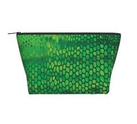 Piel de Serpiente Verde, Bolsa de artículos de tocador Bolsa de Maquillaje Bolsa de cosméticos Bolsa de artículos de tocador de Viaje portátil