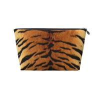 Piel de Tigre Siberiano sintética, Bolsa de artículos de tocador Bolsa de Maquillaje Bolsa de cosméticos Bolsa de artículos de tocador de Viaje portátil