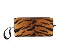 Piel de Tigre Siberiano sintética, Bolsa de Maquillaje Bolsa de cosméticos Bolsa de artículos de tocador de Viaje portátil Bolsa de Maquillaje