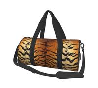 Piel de Tigre Siberiano sintética, Bolsa de Viaje de Gran Capacidad, Bolso Redondo, Bolsa de Viaje Deportiva, Bolsa de Mano, Bolsa de Fitness