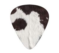 Piel de vaca abstracta África Animal Negro,12 púas de guitarra, 3 grosores diferentes para guitarra acústica, bajo y ukelele