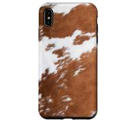 Piel de Vaca con Estampado de Vaca marrón Freaking Love Cows Western Ranch Carcasa para iPhone XS MAX