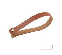 Piel de vaca de liberación rápida H, tirador de andle, para anillo, para plegar, para bolsa frontal de bicicleta, conector de cinta de acero con bucle de cuero, para una fácil fijación y extracción