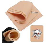 Piel Sintética Tatuaje 3 mm, Unihuby 6pcs Rosa Piel Tatuaje 19x14cm Tatuaje Piel Falsa 3MM Piel Sintética Pieles para Tatuaje Tattoo Skin Fake Skin