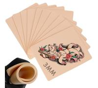 Piel Sintetica Tatuaje 3mm, Rayyl 10 Piezas Piel Falsa Tatuaje Tattoo Fake Skin 20 x 15cm Piel Tatuaje para Accesorios para Tatuaje