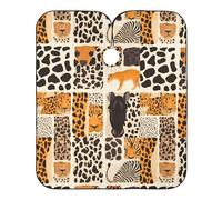 Pieles De Animales De Leopardo, Cebra Y Tigre Mujer Hombre Capas De Corte Peluquería Ajustable Capas Cortar Pelo Profesional Capa De Barbero Para Hogar Cortes Y Colores Peinado 168X140Cm