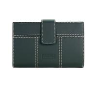 Pielnoble Cartera Mujer Piel Vacuno, Billetero Hecho en España, para 11 Tarjetas, Monedero Exterior con Cremallera, Protección RFID, PS502 (Verde, Mediano - 16cm)