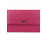 Pielnoble Cartera Mujer Piel Vacuno Flor Magenta - Billetero Grande con Monedero Exterior, Cremallera Interior y Protección RFID - Hecho en Ubrique España - PNA40871 (Magenta, Grande - 16cm)