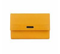 Pielnoble Cartera Mujer Piel Vacuno Flor Mostaza - Billetero Grande con Monedero Exterior, Cremallera Interior y Protección RFID - Hecho en Ubrique España - PNA40871 (Mostaza, Grande - 16cm)