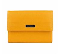 Pielnoble Cartera Mujer Piel Vacuno Flor Mostaza - Billetero Mediano con Monedero Exterior, Cremallera Interior y Protección RFID - Hecho en Ubrique España - PNA40872 (Mostaza, Mediano - 13cm)