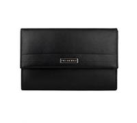 Pielnoble Cartera Mujer Piel Vacuno Flor Negro - Billetero Grande con Monedero Exterior, Cremallera Interior y Protección RFID - Hecho en Ubrique España - PNA40871 (Negro, Grande - 16cm)