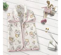 PIELSA BABY - 6379-14 | Arrullo bebe | Arrullo bebe estampado | Saco dormir bebe | Manta bebe | Manta de envolver | Saco bebe | Color Rosa | Tamaño 80 x 90