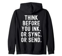 Piensa Antes de Escribir o sincronizar o Enviar Witty Sudadera con Capucha