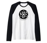 Piensa como un protón Mantente Positivo, Divertido Mantente posivo Ciencia Camiseta Manga Raglan