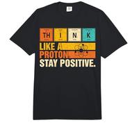 Piensa como un protón mantente Positivo Divertido Nerd química Juego de Palabras Comfort Colors Adult Heavyweight T-Shirt