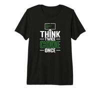 Piensa Dos Veces código una Vez Camiseta Premium