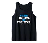 Piensa en Positivo Sé Positivo Audaz Angustiado Motivacional Camiseta sin Mangas