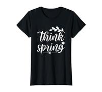 Piensa Flores Primavera Naturaleza Verano Camiseta gráfica económica, Mujer, Negro, XL