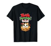 Piensa Fuera de la Caja Kawaii Chibi Cat Box Art Camiseta
