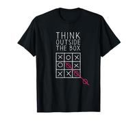 Piensa Fuera de la Caja | Tic TAC Toe | Nerd Divertido Camiseta