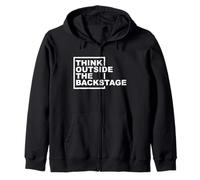 Piensa Fuera del Backstage Teatro Backstage Tech Crew Sudadera con Capucha