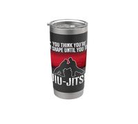 Piensas que estás en forma luchador de artes marciales Jiu Jitsu Vaso térmico de acero inoxidable de doble pared