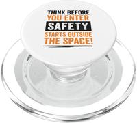 Piense Antes de Entrar en Espacios confinados, Regalo de Seguridad en el Lugar de Trabajo PopSockets PopGrip para MagSafe