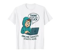 Piense Antes de Hacer Clic - Conciencia de ciberseguridad Camiseta